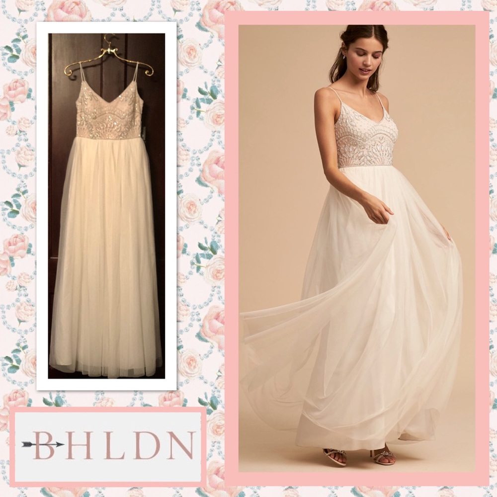 Adrianna Papell BHLDN Violetta 0 Beaded Gown NWT